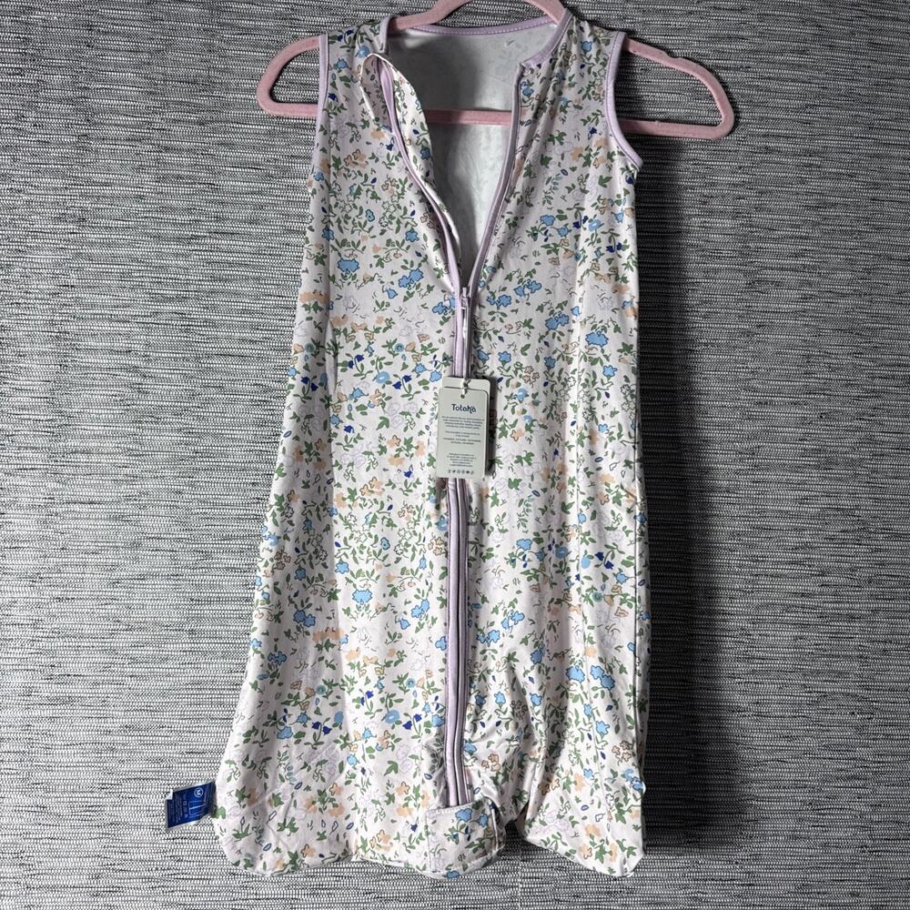 Totaha Sleepsuit Sleeveless Wearable Blanket, Floral, Medium